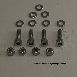 CHROME LICENSE PLATE TAG MOUNT BOLTS VCITORY MOTORCYCLE 002