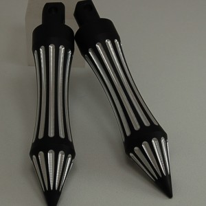 Foot Pegs Flat Matte Black Spike Victory Motorcycle Parts Accessories