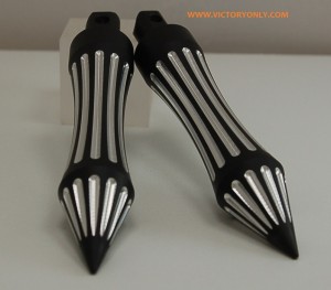 Foot Pegs Flat Matte Black Spike 