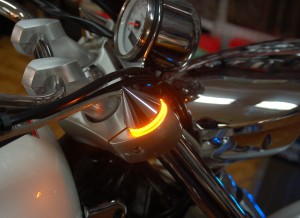 chrome custom led turn signal light spike mount victory vegas, victory hammer, victory jackpot, victory tc, victory motorcycle, victory only exclusive design