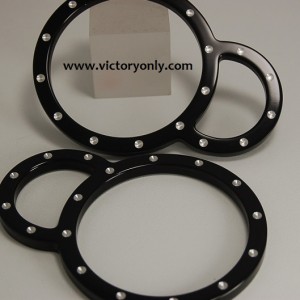 Gauge Covers Sash Inlay Multiple Designs Chrome or Black victory motorcycle cross country