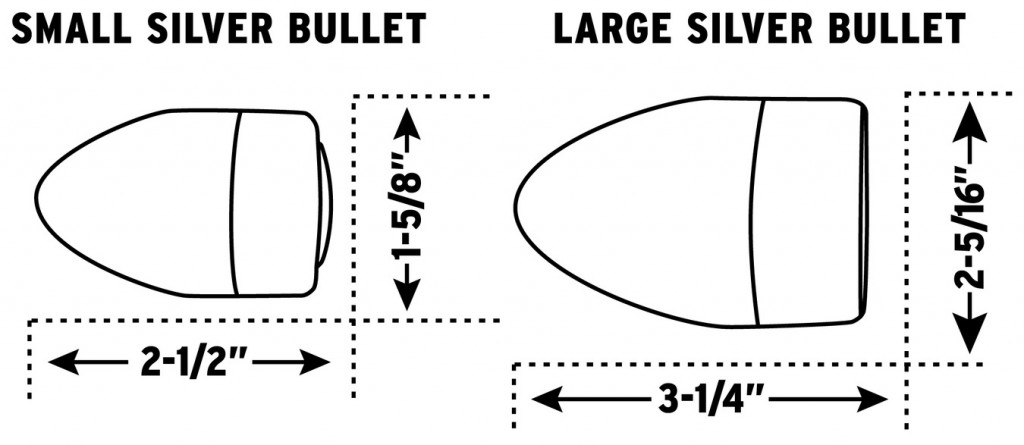 •Halogen Silver Bullets use a high-shock, heavy-duty single-filament quartz halogen bulb