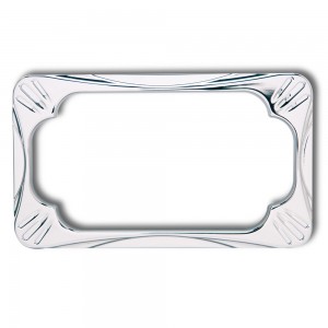 Ness License Plate Frames designed to match up with all of the Arlen Ness Deep Cut accessories. 