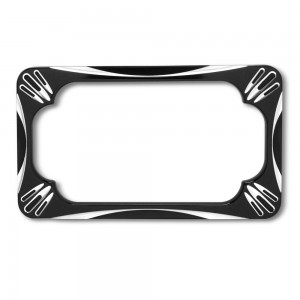 Ness License Plate Frames designed to match up with all of the Arlen Ness Deep Cut accessories.