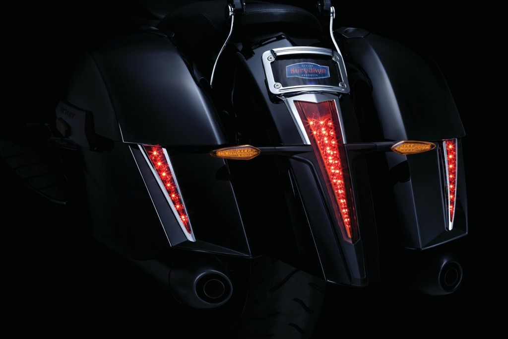 The stock trim around the sides of the Victory taillight is a nice touch, now you can finish off the look with this Taillight Top Trim. Chrome Plated ABS plastic and peel-&-stick installation make this a "must have" for any Cross Country