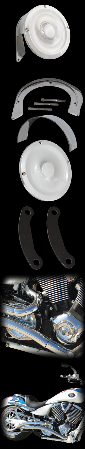 Victory Motorcycle belt cover and lowering kit
