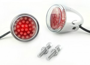 LED Bullet Light and bolt kit (pair), Red
