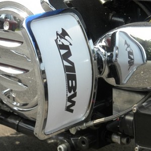 License Plate Bracket, Radius Illuminated Primary Sidemount, CHROME