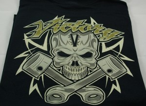Tshirt Victory Skull Piston Black
