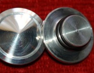 Front Axle Plugs, Disc Push in Axle Cap Polished