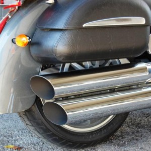 Exhaust, Slip on Muffler, Straight Cut