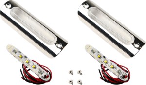 •Dual-function LED lights with stainless steel housing
