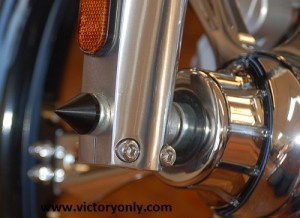 SPIKE AXLE CAP BLACK VICTORY ONLY MOTORCYCYCLE