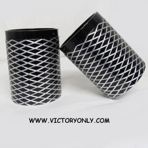 Victory "Cross Hatch" Chrome Hot Rod Exhaust Tips