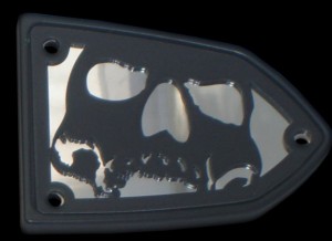 Victory Motorcycle Reservoir Cover 3D Skull Victory Parts