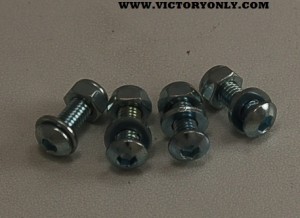 CHROME LICENSE PLATE BOLT SET VICTORY MOTORCYCLE 002