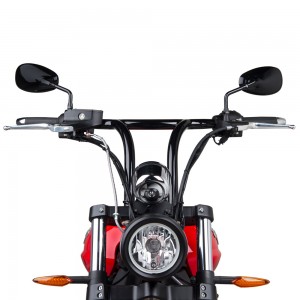 Handlebar 1-1/4" High Bars - Black Black or Chrome Victory Motorcycle