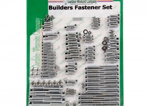The builder kit contains: All hardware in the 106 engine kit, gas cap mount, crash bar and lower fairing mount, handlebar lever & switch boxes, floorboards, kickstand, front fender, triple tree pinch bolts, shift linkage bracket, tour pack mount, brake caliper (to fork leg), rear master cylinder, and front axle pinch bolts.
