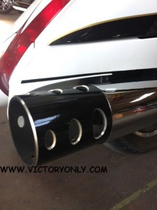 Victory Flat Black Hot Rod Exhaust Tips