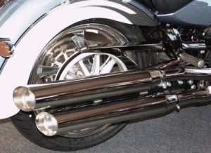 victory motorcycle Exhaust Slip on Slash Black or Chrome