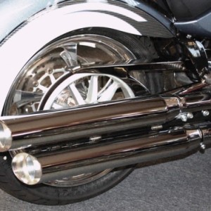 victory motorcycle Exhaust Slip on Slash Black or Chrome