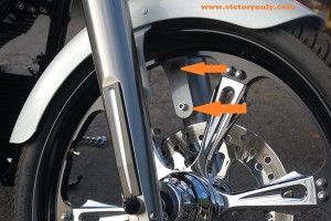 Front fender Bolts Installed 2009 Victory Vegas with Rc Components Wheels