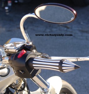 chrome mirror arm black oval head victory motorcycle mirrors 002