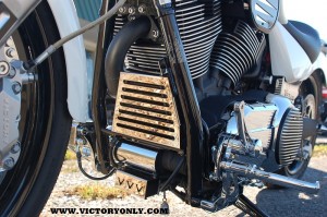 OIL COOLER COVER INSTALLED VICTORY MOTORCYCLE 
