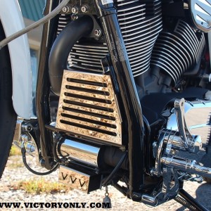 OIL COOLER COVER INSTALLED VICTORY MOTORCYCLE