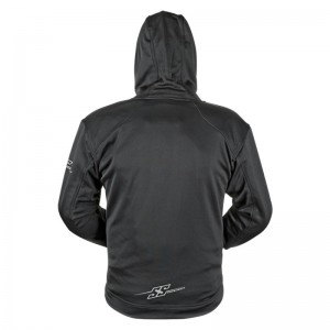 GO FOR BROKE™  ARMORED HOODY $149.95 The Speed and Strength® Go For Broke™ armored motorcycle hoody is made from a cotton poly blend frame and features removable Vault™ C.E. approved shoulder, elbow and spine protectors. The shoulder and elbows come reinforced with DUPONT™ Kevlar® fiber thread. The hoody boasts zippered pockets, reflective logos for better visibility and belt loops for pant attachment so that the jacket doesn’t ride. STYLES: Black PRODUCT SPECS  Cotton Poly Blend Frame Reinforced With Dupont™ Kevlar® Fiber Thread  Removable Vault™ C.E. Approved Shoulder and Elbow Protectors  Removable Vault™ C.E. Approved Spine Protector  Belt Loops For Pant Attachment  Reflective Trim And Logos