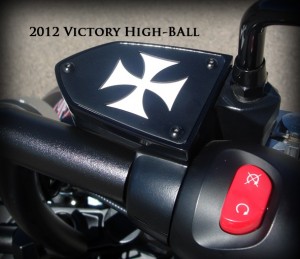 Victory Cross Reservoir Cover Iron Cross Clutch or Brake Side Victory Motorcycle Parts