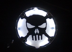 Lighted Engine Cover, Skull and Bones