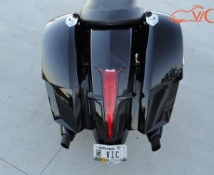 Victory Motorcycles Cross Country, Cross Country Tour, Magnum, Cross Roads and Hard Ball Models Lower Bag Fillers. With these lower Bag you will be able to run a factory trunk or backrest. Unlike our competitors kits where cutting out part of the filler is required leaving an undesirable filler