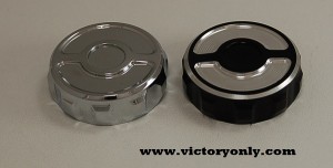 CONTRAST CUT VICTORY MOTORCYCLE REAR MASTER CYLINDER CAP ONLY (RESERVOIR NOT INCLUDED)