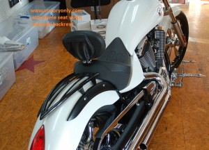 flame seat rear rack victory motorcycle vegas gunner highball kingpin backrest for driver optional