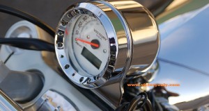 speedo bezel installed victory motorcycle vegas chrome parts 004