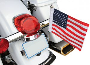 LICENSE PLATE FLAG MOUNT WITH FLAG